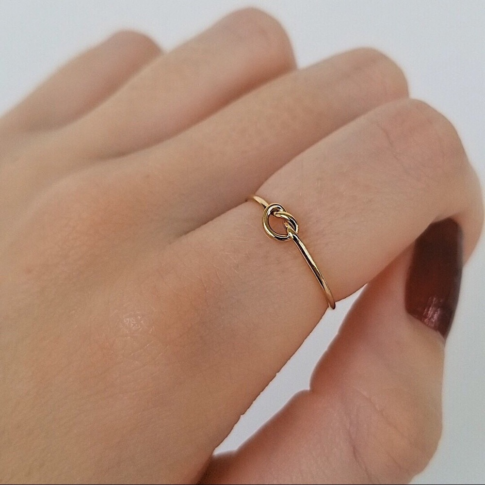 14K Gold Filled Knot Tie Ring